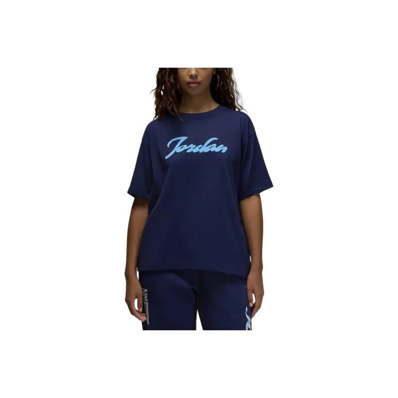 Jordan GRAPHIC T SHIRT T Shirt Women's Midnight Navy/Ice Blue-0