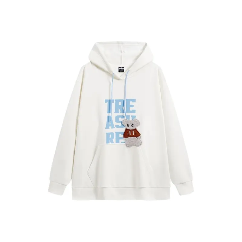 XTEP Semi sugar Series Sweatshirt Women's Antique White-0
