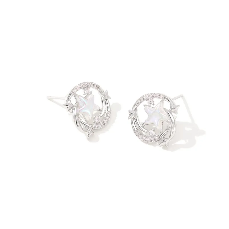 Lady Go S925 Silver Stud Earrings Women's-4