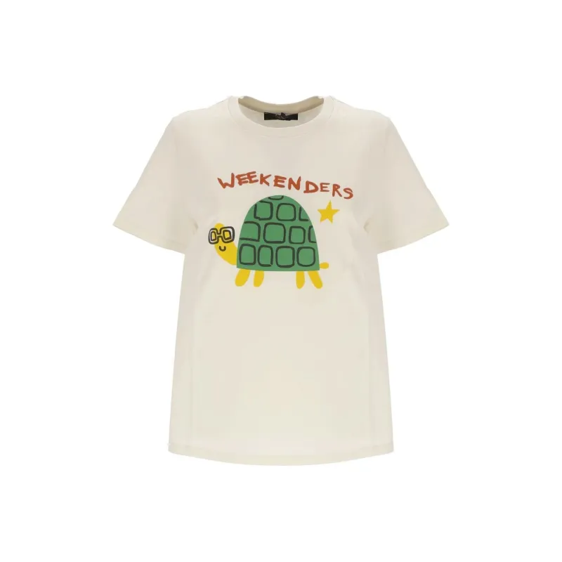 WEEKEND MaxMara Graphic Printed Crewneck T Shirt-0