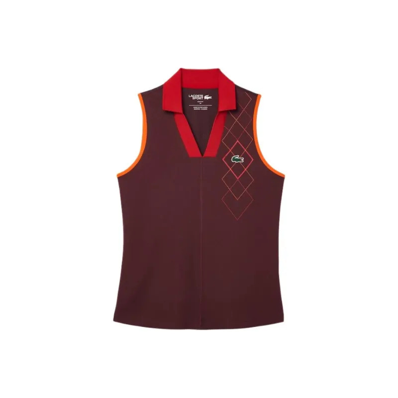 LACOSTE Polo Shirt Women's Bordeaux Red/orange-0