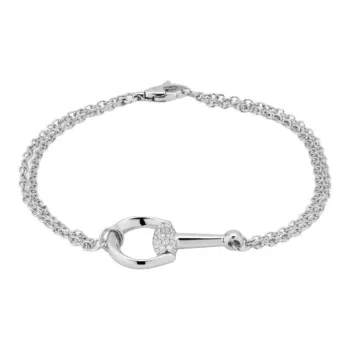 GUCCI 18K White Gold, Diamond Bracelets Unisex Silver
