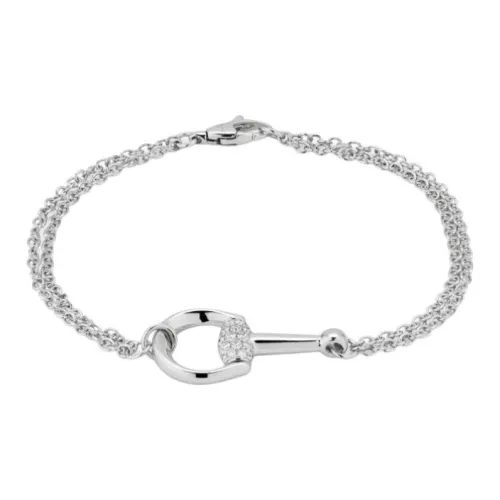 GUCCI 18K White Gold, Diamond Bracelets Unisex Silver