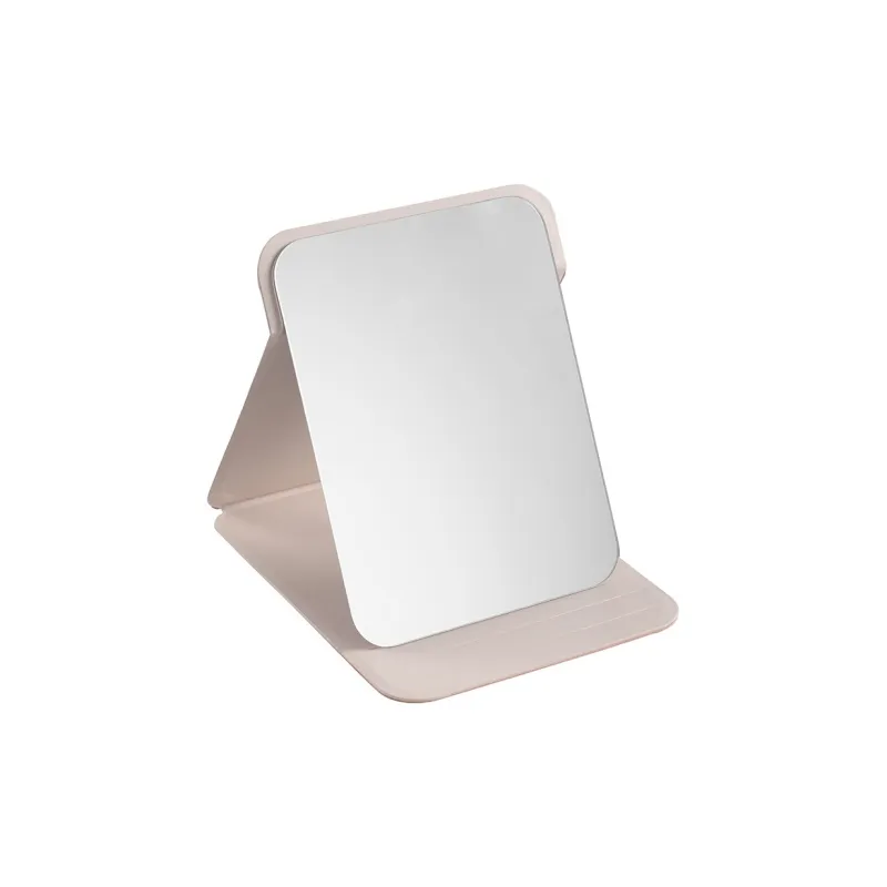 Love Of Wormwood Minimalist Style Large PU Leather Folding Tabletop Single Sided Mirror Refillable Makeup Mirror-14