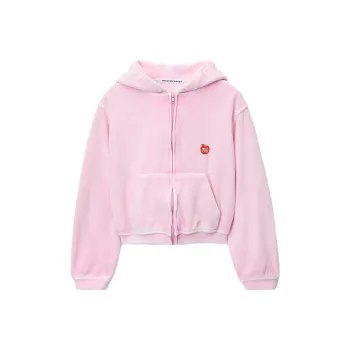 Alexander Wang Zipped Velvet Hoodie