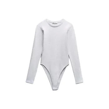 ZARA Bodysuits Women's Zebra Print Gray