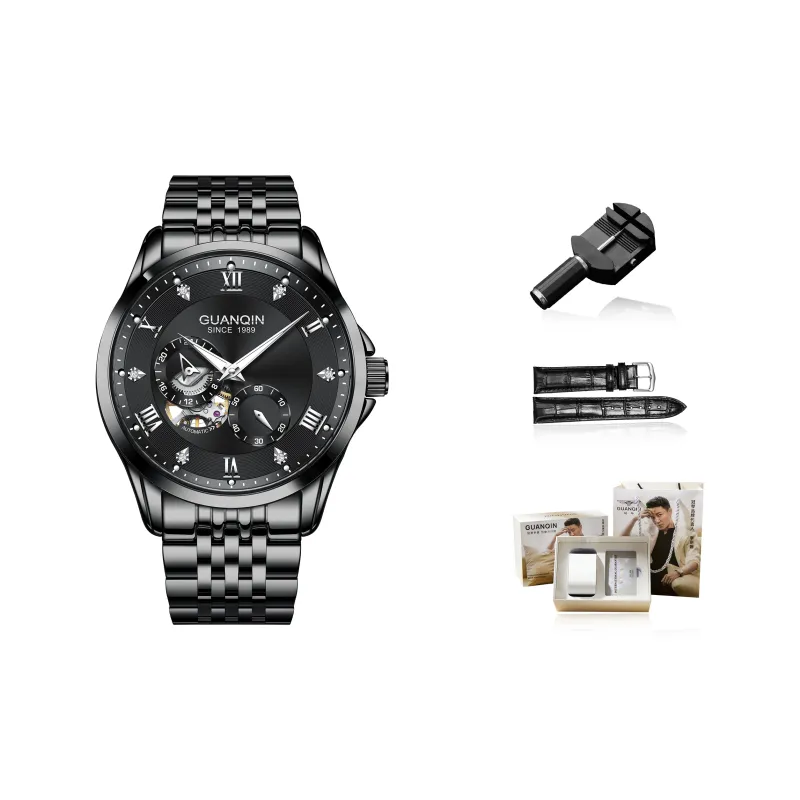 GUANQIN Super Player Collection Mechanical Movement Steel Strap Watch Men's Watches White Dial-25