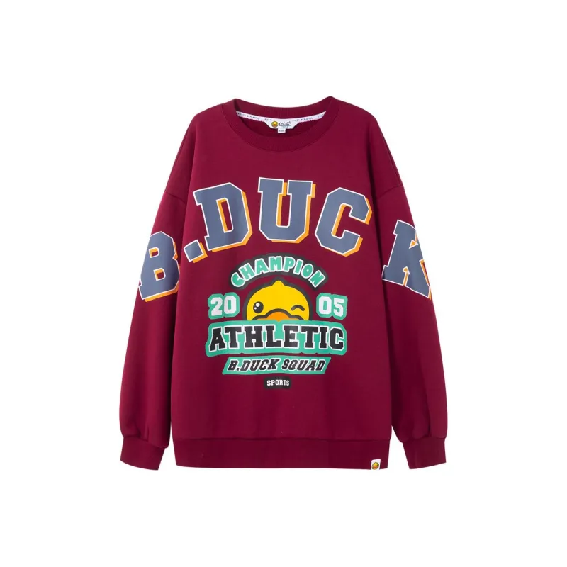 B.Duck Sweatshirt Women's Dark Red-0