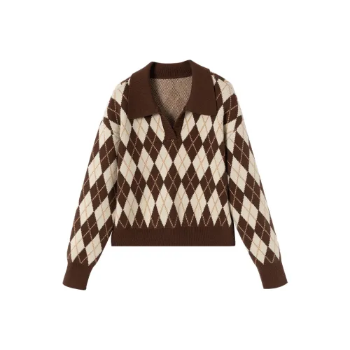 XIANGYING Knitwear Women's Coffee