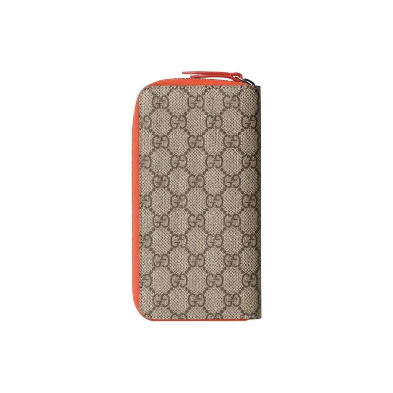 GUCCI Canvas Wallet Men's Beige & Orange-2