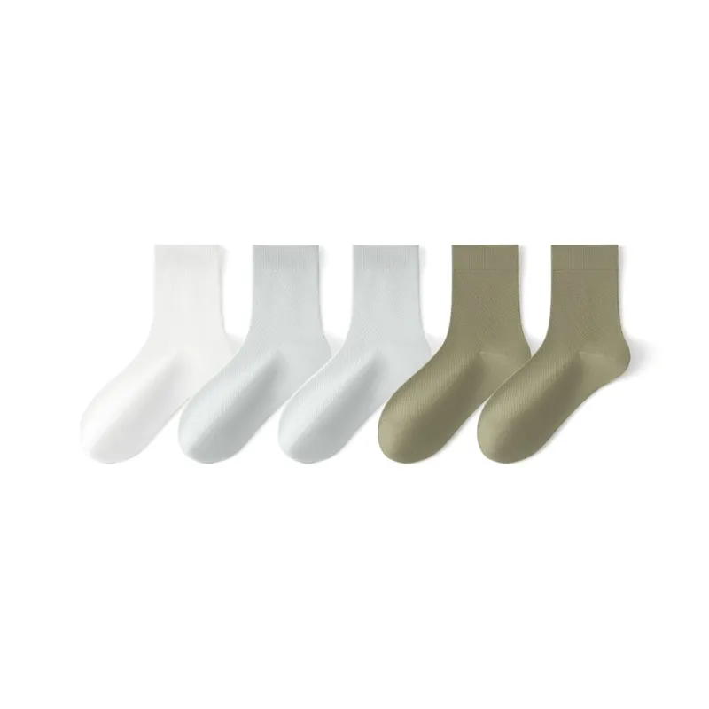 SHIWAJI Mid Calf Socks Men's 5 Pack-9