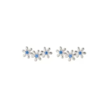 Heart Grass S925 Silver Stud Earrings Women's