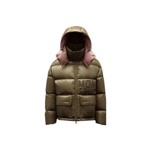 Moncler Women's Abbaye Short Down Jacket Mud Brown