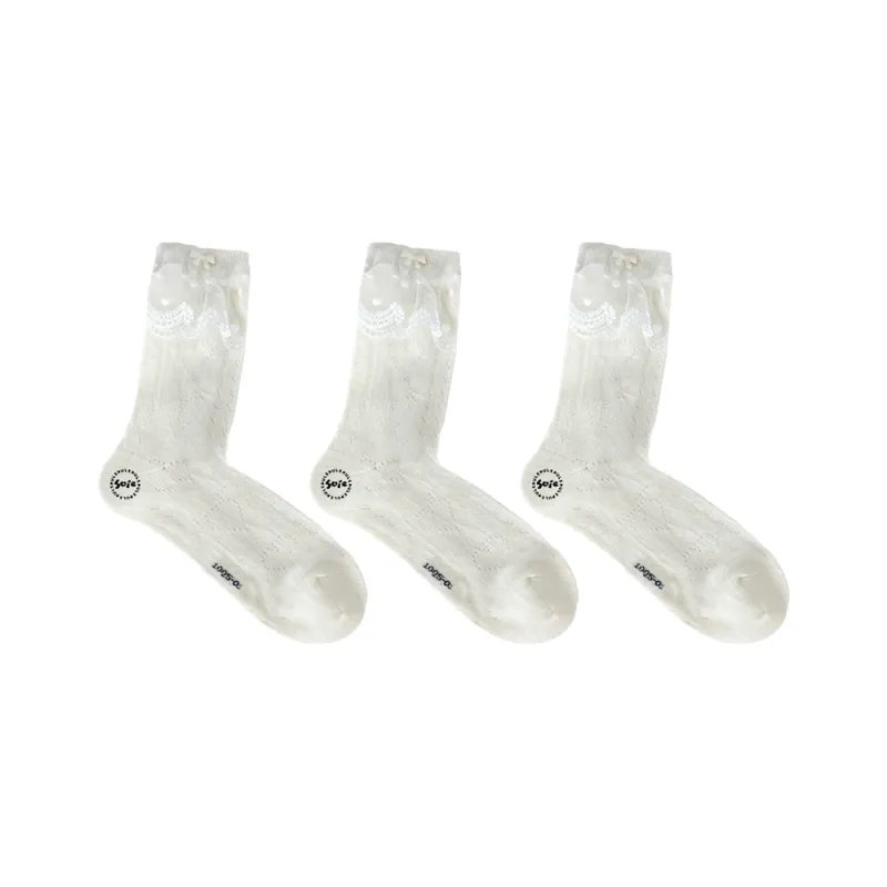 SOIE Mid Calf Socks Women's Combo Set-5