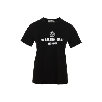 BESIONIA T Shirts Women's Black