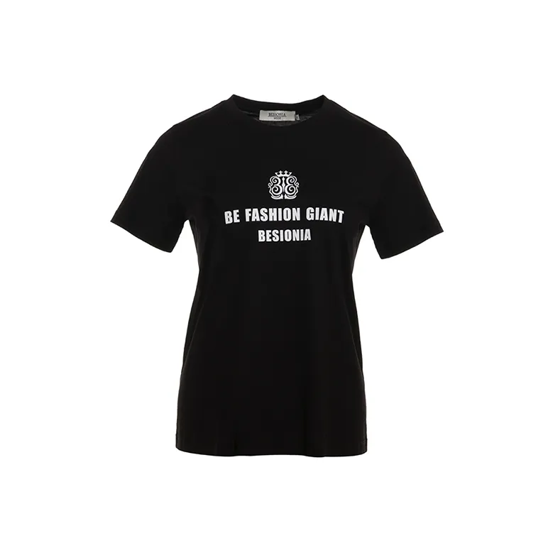 BESIONIA T Shirts Women's Black-0