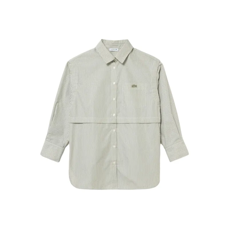 LACOSTE Shirt Women's Khaki Green-0