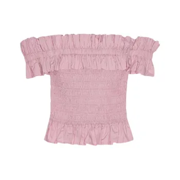 GANNI SS24 Strapless Top Women's Bleached Mauve