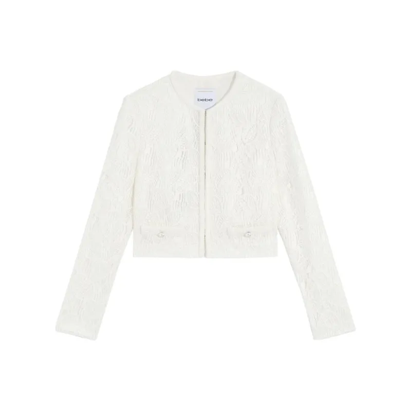 Bebe SS24 Jackets Coats Women's Raw White-0