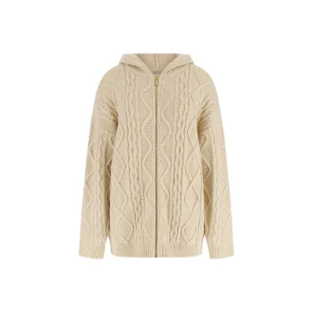 GUESS Chiba Full-Zip Sweater Jackets Coats Women's Umber