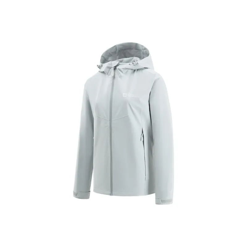 Jack Wolfskin Solid Color Logo Hooded Windbreaker Jacket Women's-7