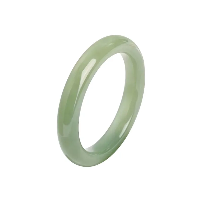 Beth Jewelry Hetian Jade Bangles Pale Greenish White Jade Women's-0