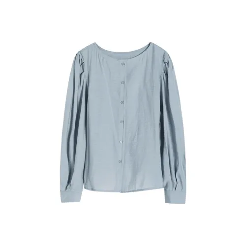 Painting system Shirts Women's Gray Blue