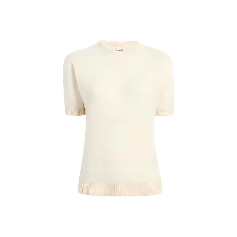 KHAITE PF24 THE PIERRE SWEATER Cashmere Sweater Women's Cream/Cream-0