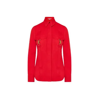 Stella McCartney Clasp embellished Wool Shirt