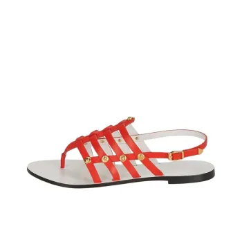 FANSIZHE One Strap Sandals Women's Red