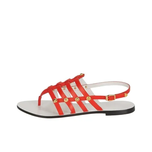 FANSIZHE One Strap Sandals Women's Red