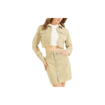 GUESS Cube Short Jacket Jackets Coats Women's Yellow