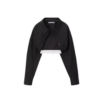 Alexander Wang Layered Cropped Shirt