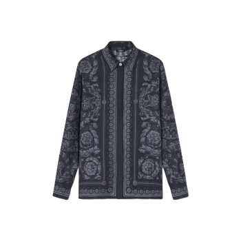 VERSACE Barocco print Silk twill Shirt