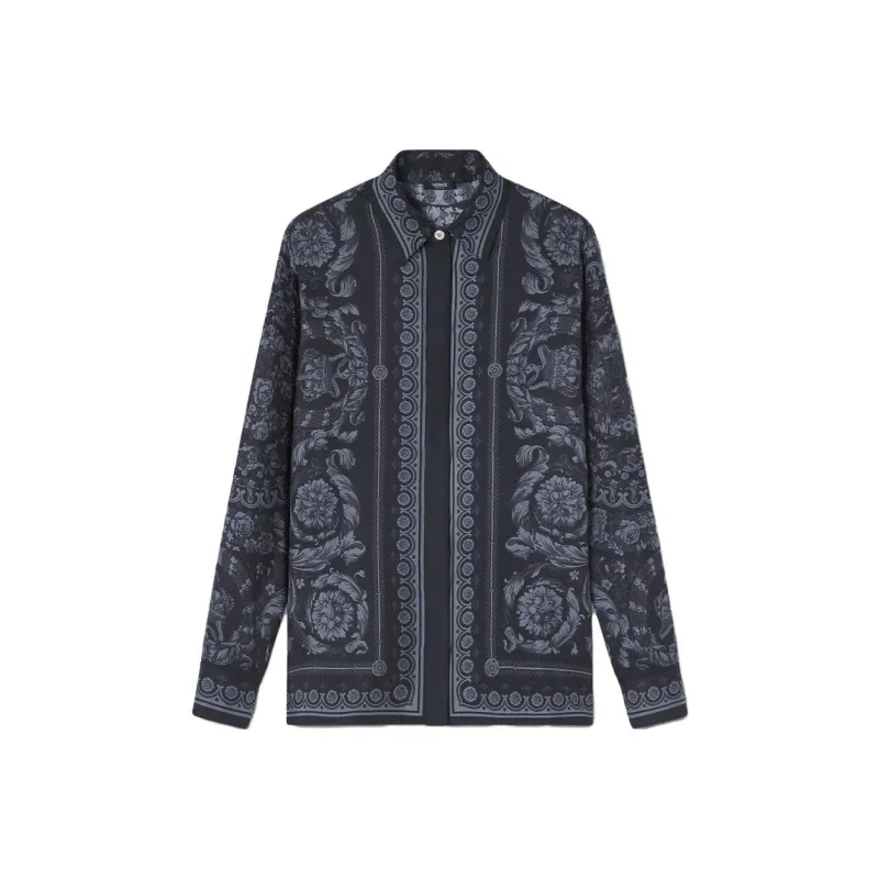 VERSACE Barocco print Silk twill Shirt-0