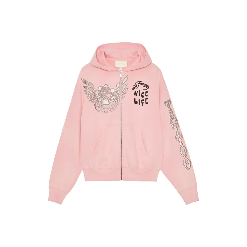 Ed Hardy Sweatshirts Women's Pink-0