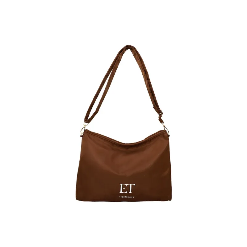 Everthames Nylon Fabric Shoulder Bag Regular Unisex Brown-0