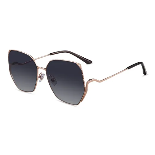 HORIEN Nickel Alloy Irregular Shape Sunglasses Women's