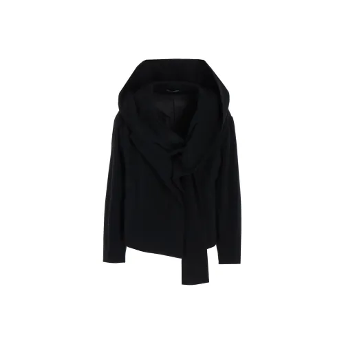 Yohji Yamamoto Stretch Flannel Hoodie Jacket 'Black'