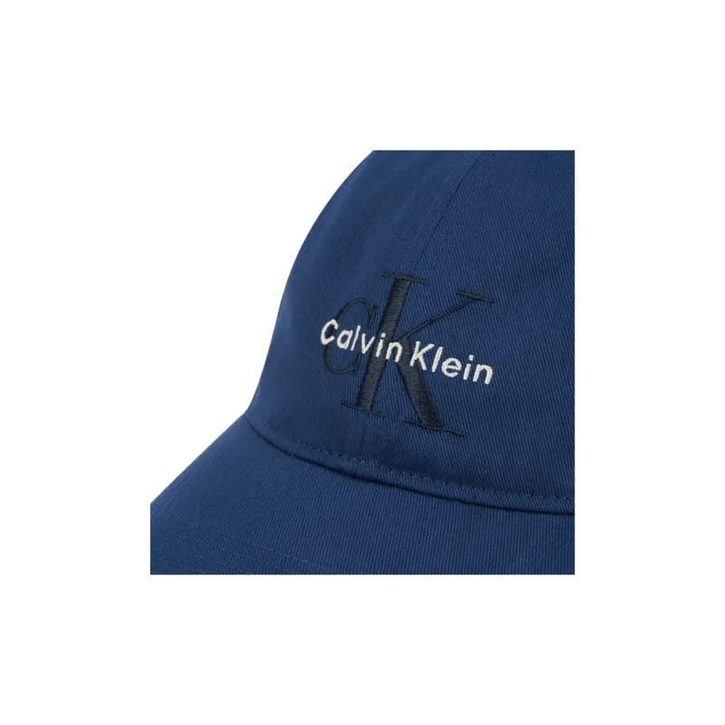 CALVIN KLEIN Cotton Baseball Caps Unisex Marine Blue-2