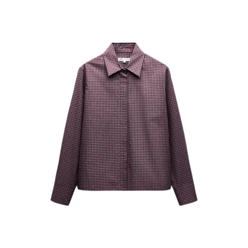 ZARA ZW Series Shirt Women's Light Bordeaux Wine