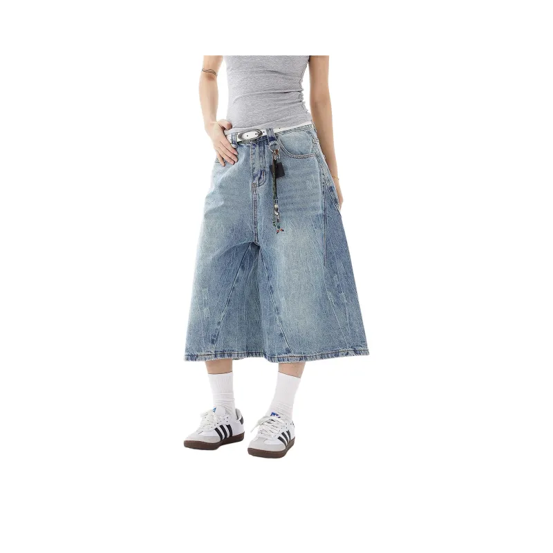 Pirkadat Denim Shorts Unisex Blue-0