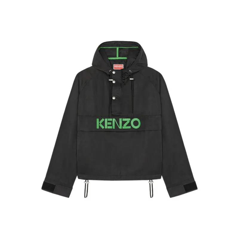 KENZO Logo Printed Hooded Windbreaker-0