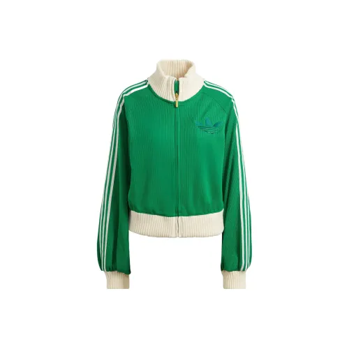 adidas originals Women's Adicolor 70s Blouson Track Top Green