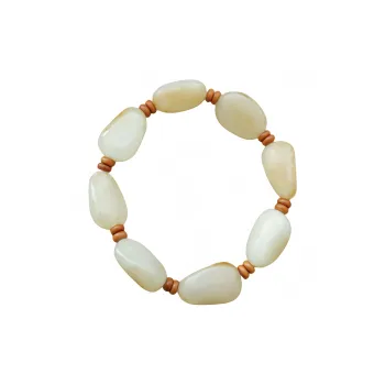 Noritake Hetian Jade Bracelets Pale Greenish White Jade Unisex