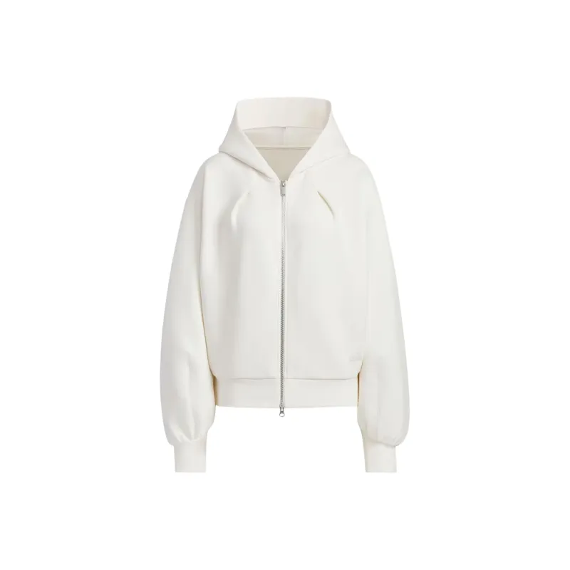 Adidas Spacer Full Zip Hoodie Jackets & Coats Women's Pink White-0