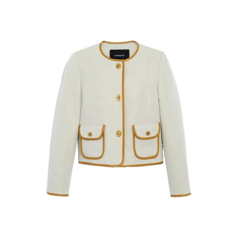 COACH Jackets Women's Cream-0