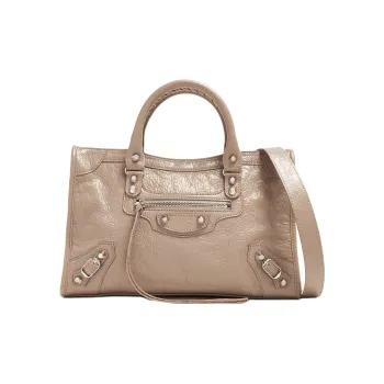 Balenciaga Le City Sheepskin Shoulder Bag, Crossbody Bag, Handbag Small Size Women's Rose Gold