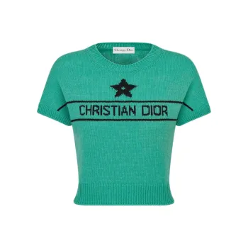 DIOR DIORIVIERA SS24 Cashmere Sweater Women's Sea Blue