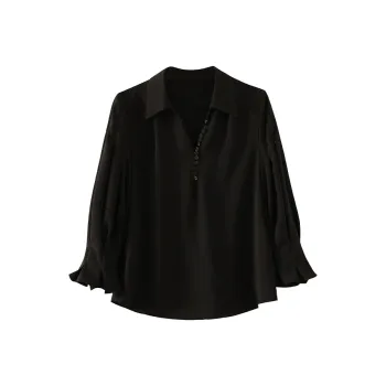 YALIDA French Shirt Chiffon Shirt Women's